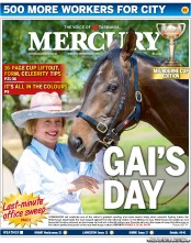 Hobart Mercury (Australia) Newspaper Front Page for 5 November 2013