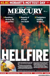 Hobart Mercury (Australia) Newspaper Front Page for 5 January 2013