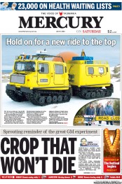 Hobart Mercury (Australia) Newspaper Front Page for 6 July 2013