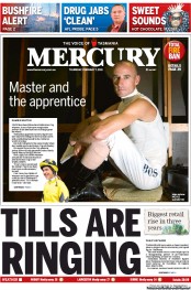 Hobart Mercury (Australia) Newspaper Front Page for 7 February 2013
