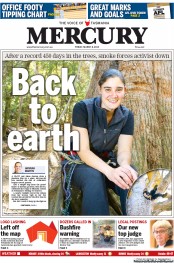 Hobart Mercury (Australia) Newspaper Front Page for 8 March 2013
