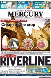 Hobart Mercury (Australia) Newspaper Front Page for 9 November 2013