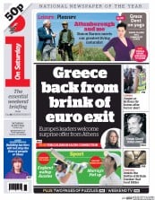 I Newspaper (UK) Newspaper Front Page for 11 July 2015