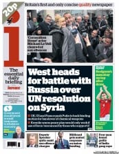 I Newspaper Newspaper Front Page (UK) for 11 September 2013