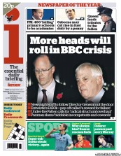 I Newspaper Newspaper Front Page (UK) for 12 November 2012