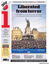 I Newspaper Newspaper Front Page (UK) for 12 January 2015