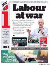 I Newspaper (UK) Newspaper Front Page for 13 August 2015