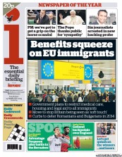 I Newspaper Newspaper Front Page (UK) for 14 February 2013
