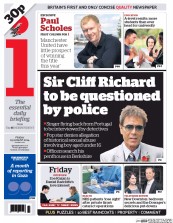 I Newspaper Newspaper Front Page (UK) for 15 August 2014