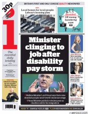 I Newspaper (UK) Newspaper Front Page for 16 October 2014