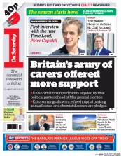 I Newspaper (UK) Newspaper Front Page for 16 August 2014