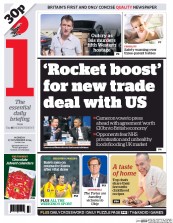 I Newspaper (UK) Newspaper Front Page for 17 November 2014