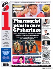 I Newspaper (UK) Newspaper Front Page for 17 March 2015