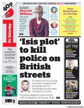 I Newspaper (UK) Newspaper Front Page for 18 October 2014