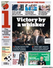 I Newspaper (UK) Newspaper Front Page for 18 June 2012