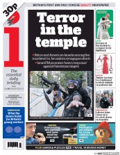 I Newspaper (UK) Newspaper Front Page for 19 November 2014