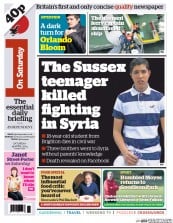 I Newspaper Newspaper Front Page (UK) for 19 April 2014