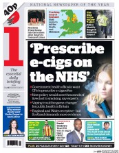 I Newspaper (UK) Newspaper Front Page for 19 August 2015
