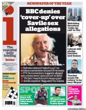I Newspaper (UK) Newspaper Front Page for 1 October 2012