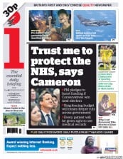 I Newspaper (UK) Newspaper Front Page for 1 October 2014