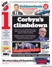 I Newspaper (UK) Newspaper Front Page for 1 December 2015