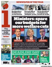 I Newspaper Newspaper Front Page (UK) for 1 February 2013