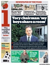 I Newspaper (UK) Newspaper Front Page for 1 April 2013