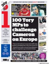 I Newspaper (UK) Newspaper Front Page for 1 September 2014