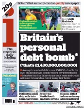 I Newspaper (UK) Newspaper Front Page for 20 November 2013