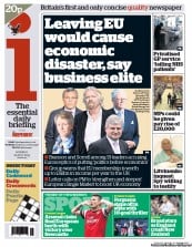 I Newspaper Newspaper Front Page (UK) for 20 May 2013
