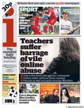 I Newspaper Newspaper Front Page (UK) for 21 April 2014