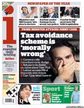 I Newspaper (UK) Newspaper Front Page for 21 June 2012