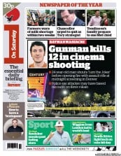 I Newspaper Newspaper Front Page (UK) for 21 July 2012