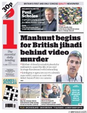 I Newspaper Newspaper Front Page (UK) for 21 August 2014