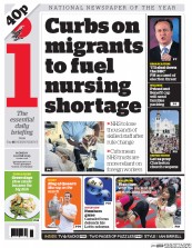 I Newspaper (UK) Newspaper Front Page for 22 June 2015
