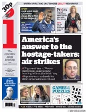 I Newspaper Newspaper Front Page (UK) for 22 August 2014