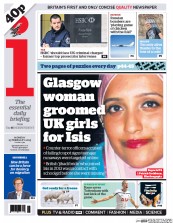 I Newspaper (UK) Newspaper Front Page for 23 February 2015