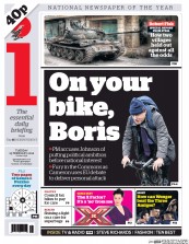 I Newspaper (UK) Newspaper Front Page for 23 February 2016