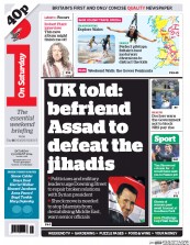 I Newspaper (UK) Newspaper Front Page for 23 August 2014