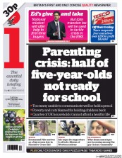 I Newspaper (UK) Newspaper Front Page for 23 September 2014