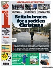 I Newspaper (UK) Newspaper Front Page for 24 December 2012