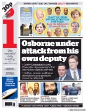 I Newspaper (UK) Newspaper Front Page for 24 December 2014