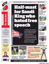 I Newspaper (UK) Newspaper Front Page for 24 January 2015