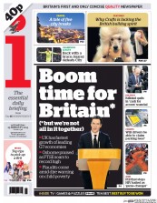 I Newspaper (UK) Newspaper Front Page for 25 February 2015
