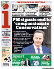 I Newspaper (UK) Newspaper Front Page for 25 June 2012