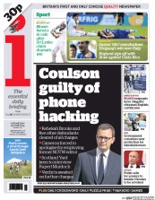 I Newspaper (UK) Newspaper Front Page for 25 June 2014
