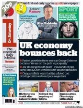 I Newspaper (UK) Newspaper Front Page for 26 October 2013