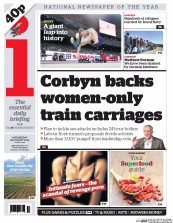 I Newspaper (UK) Newspaper Front Page for 26 August 2015