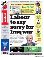 I Newspaper (UK) Newspaper Front Page for 26 September 2015