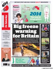 I Newspaper (UK) Newspaper Front Page for 27 December 2014